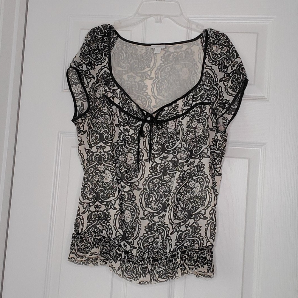 Apt 9 Short Sleeve Blouse, L, Sexy